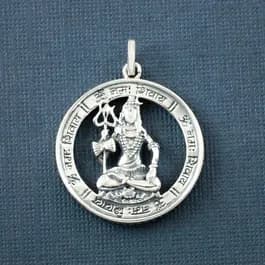 Lord Shiva Sterling Silver Pendant
