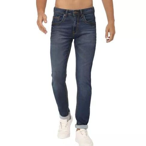 Faded Mens Slim Fit Casual Denim Jeans