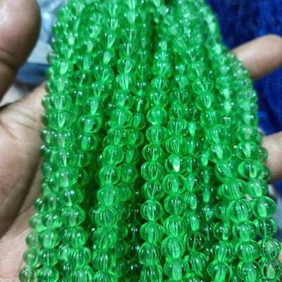 Pumpkin glass beads