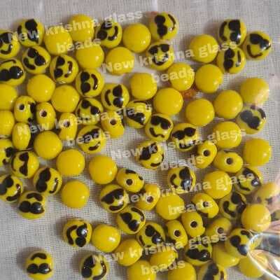 Smile glass beads