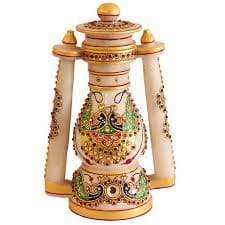 Hand Painted VMH Multicolor Marble Lantern