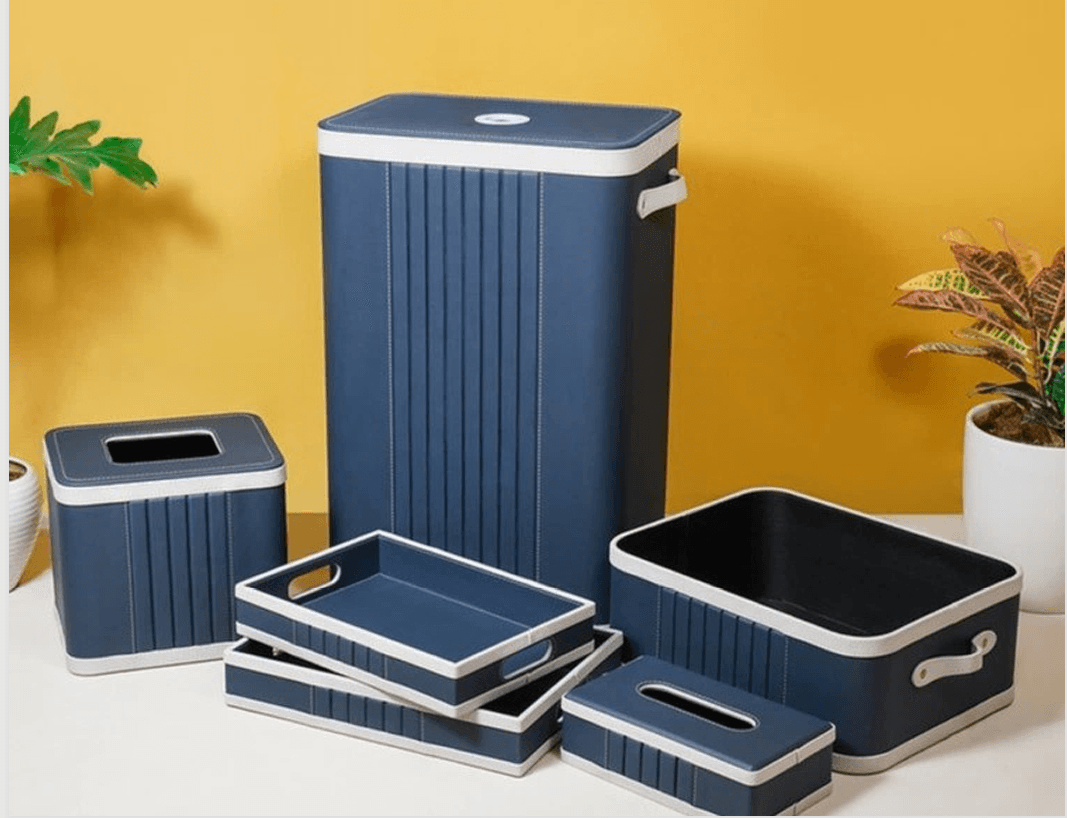 Leather Home Accessories Set