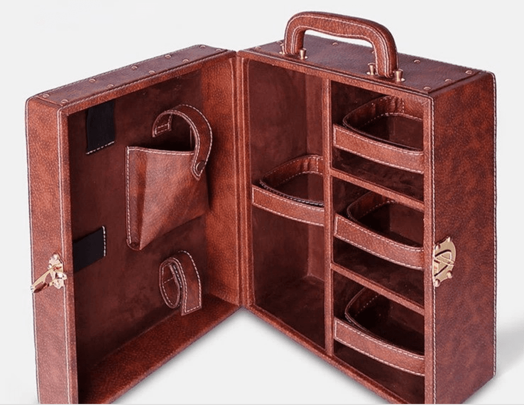 Leather Travel Grooming Kit