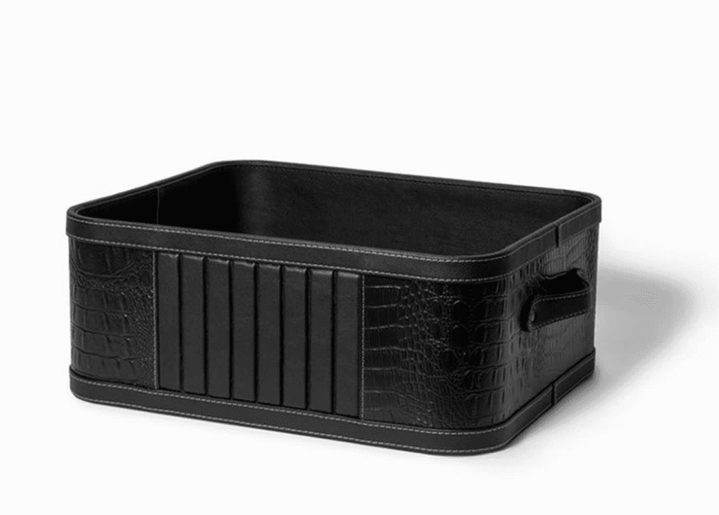 Leather Storage Basket