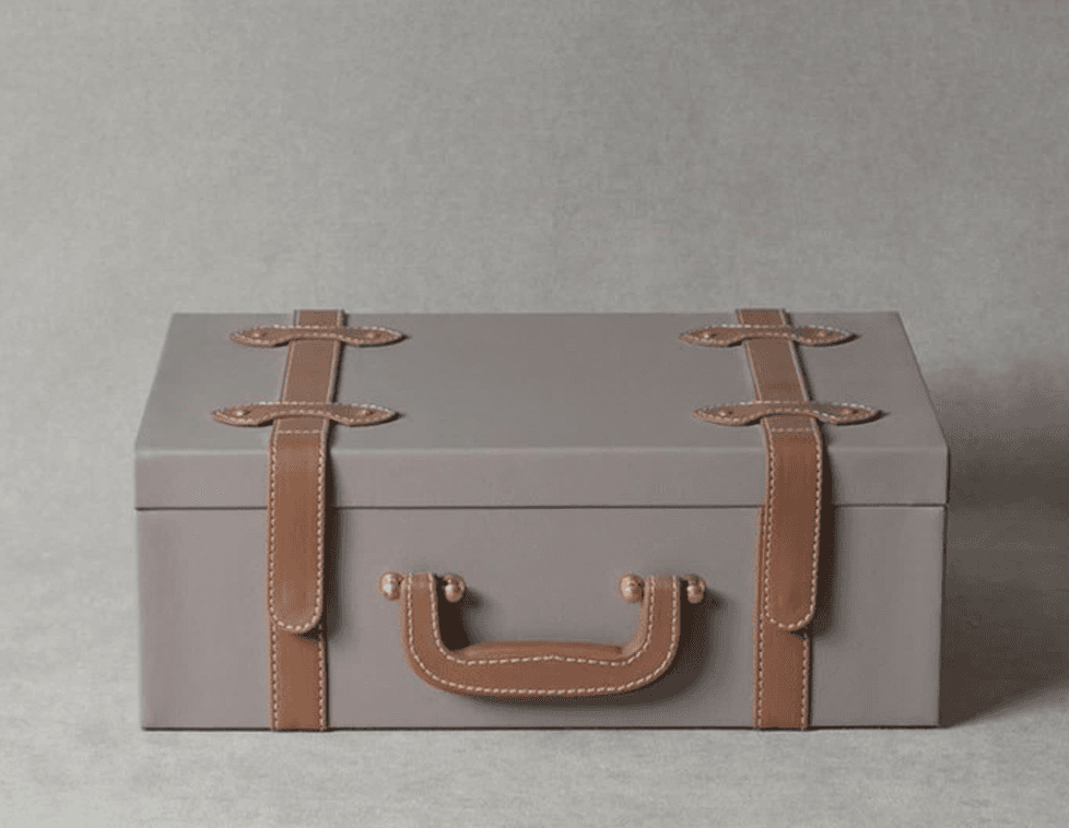 Leather Storage Suitcase