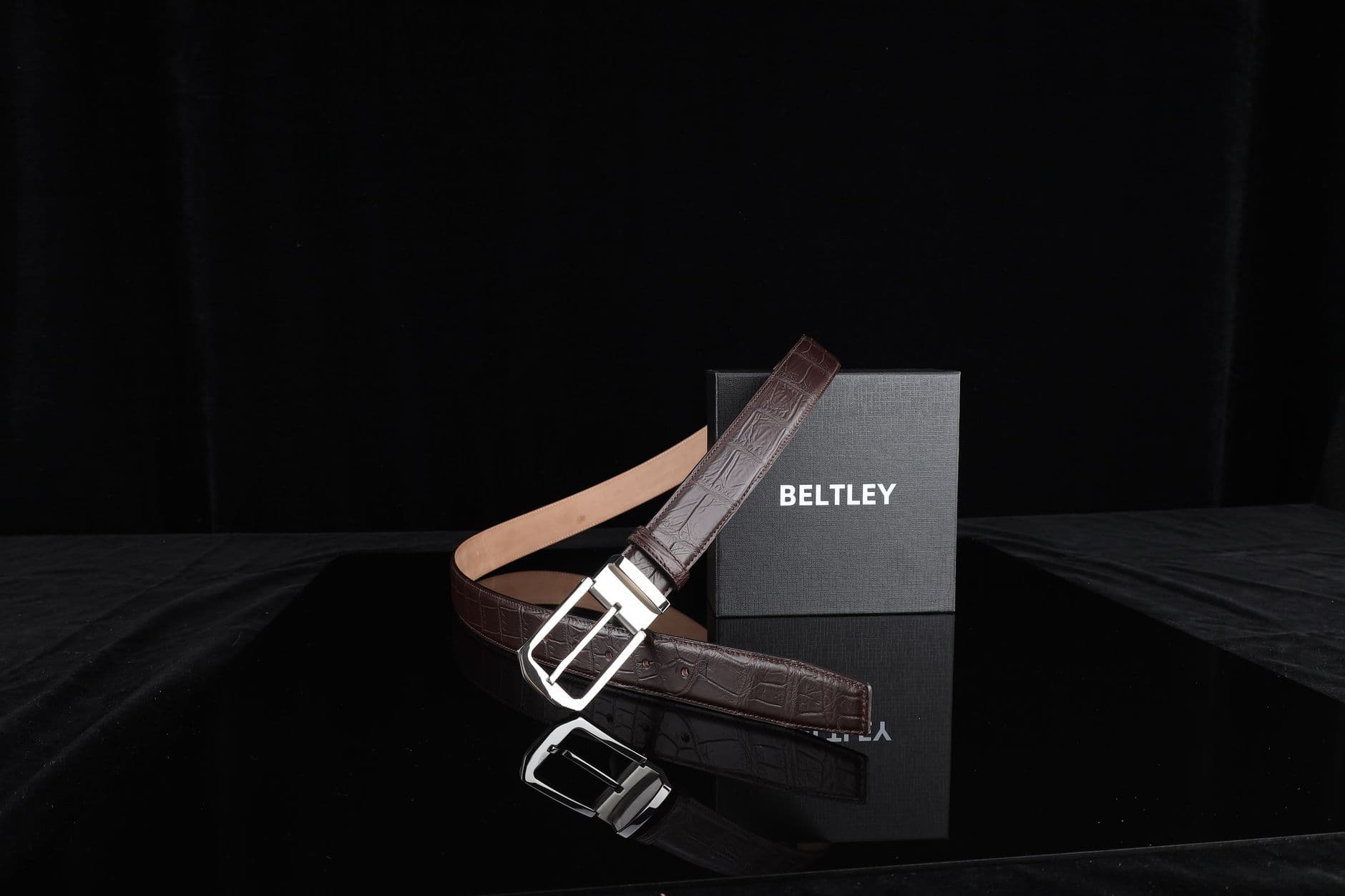 Men's Genuine Leather Reversible Waist Belt