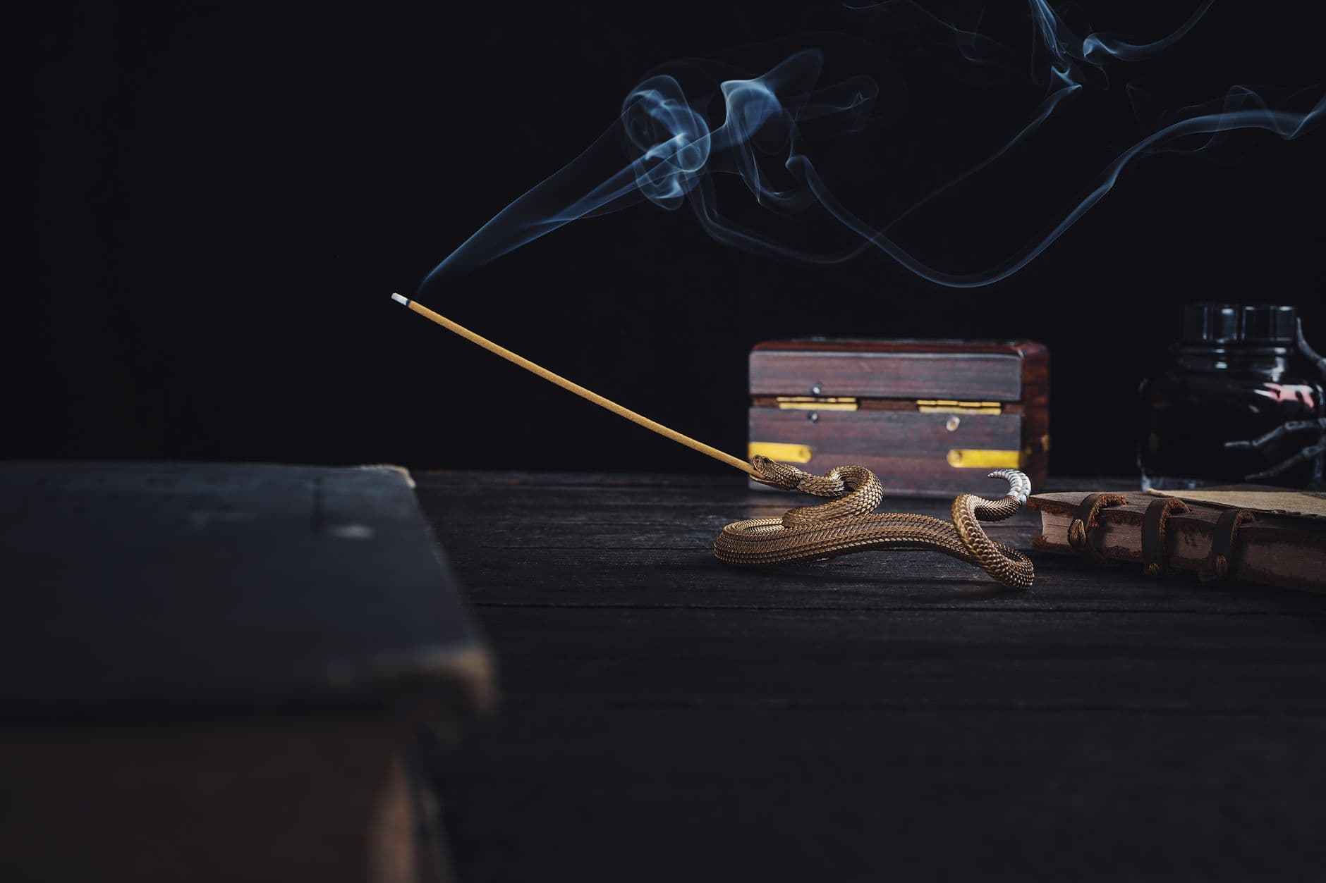Carved Brass Incense Stick Holder